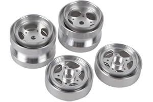 RCAIDONG RC Aluminum Beadlock Wheel Rim Set Wheel Hub for Tamiya Hornet/Mighty Frog/Buggy Champ/Fast Attack/Fighting Buggy/Grasshopper