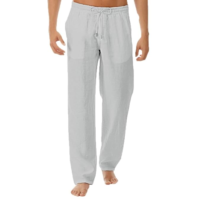 men's relaxed fit linen pants