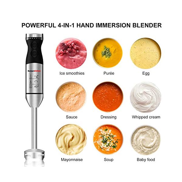 Bonsenkitchen-Hand-Blender-3-in-1-Stainless-Steel-Hand-Immersion-Blender-Set-Stick-Blender-with-Beaker-and-Food-Processor-Stainless-Steel-Blade-Egg-Whisk-for-Smoothies-Soups-Sauces-Baby-Food Bonsenkitchen Hand Blender, 3-in-1 Stainless Steel Hand Immersion Blender Set, Stick Blender with Beaker and Food…