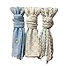 Muslin Baby Swaddle Blankets by LANCON Kids (3 Pack) - 100% Cotton, Soft, Stylish, Multi-Use Blankets 47 x 47 (Blue/Gray/White - Chevron, Square, Safari Collection)