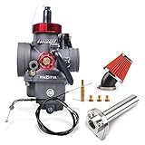 NIBBI 26mm Dirt Bike Carburetor PE26mm Motorcycle Carburetor Kit With Adjustable Throttle Cable 95cm Dirt Bike Aire Filter Carburetor Jet Fit HONDA YAMAHA SUZUKI Motorcycle Dirt Bike SSR TTR 125-150