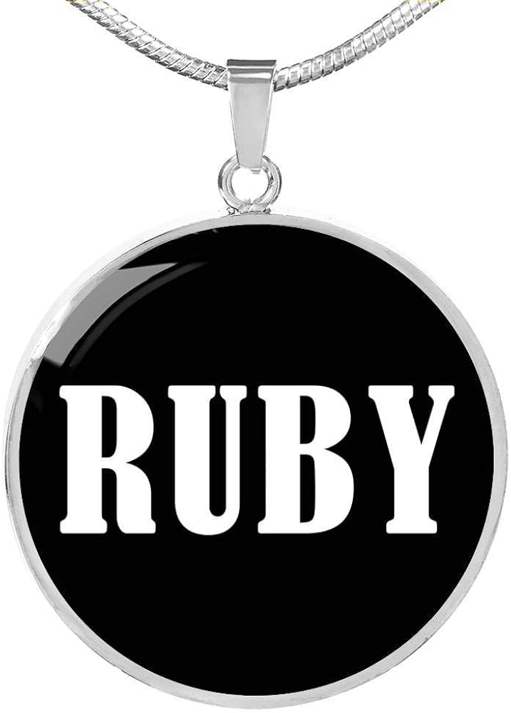 ruby name necklace