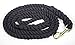 Ravenox Cotton Rope Leash Lead | 1/2-inch x 6 Foot for Medium or Large Dogs & Pets (Black)| Handmade in The USA with 100% American Made Rope | Custom Colors, Heavy Duty Hardware