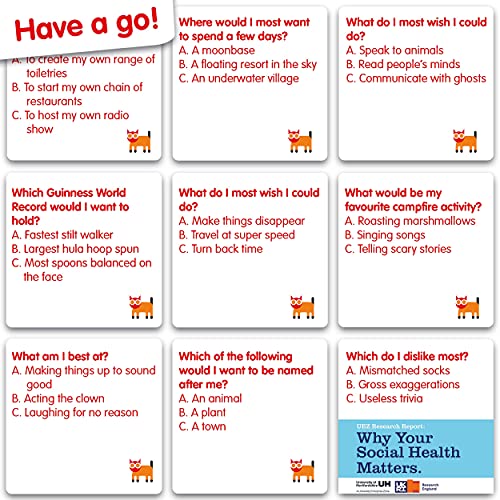 SUSSED Wacky Conversation Starters Card Game for Kids, Teens, Adults