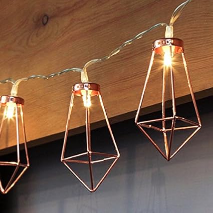 Amazon Co Jp ガーランド ライト 電池 電球色 3m ダイヤ型 ホーム キッチン