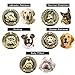 FunTags Bronze Breeds Customized Dog Head 3D Effect Dog ID Tag,High-Relief Copper Dog Tag,Personalized Stainless Steel Front&Back Laser Engraving Dog Name Tag,German Shepherd Tag