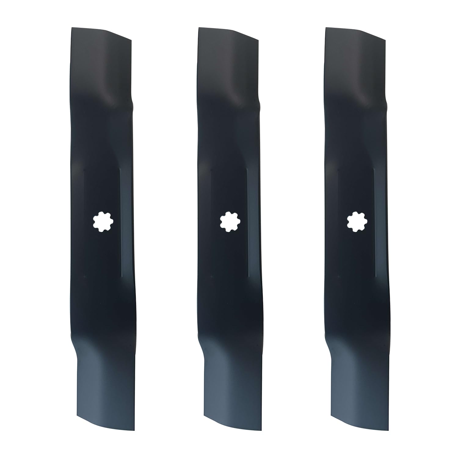 Photo 1 of Apeixoto 3PCS GX21784 Blades Fit for 48 inch Deck Lawn Mower 3 in 1 Blades Compatible with John Deere LA140 LA145 LA155 LA165 D140 D150 D160 Replace OE AM137757 AM141035 GX21784 GX21786 GY20852