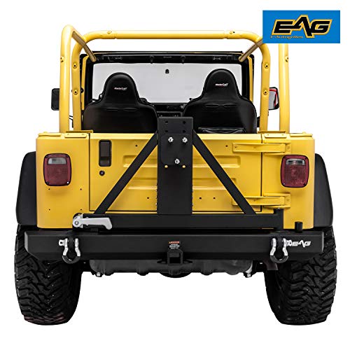 EAG Classic Rear Bumper with Tire Carrier Black Textured Fit for 8706