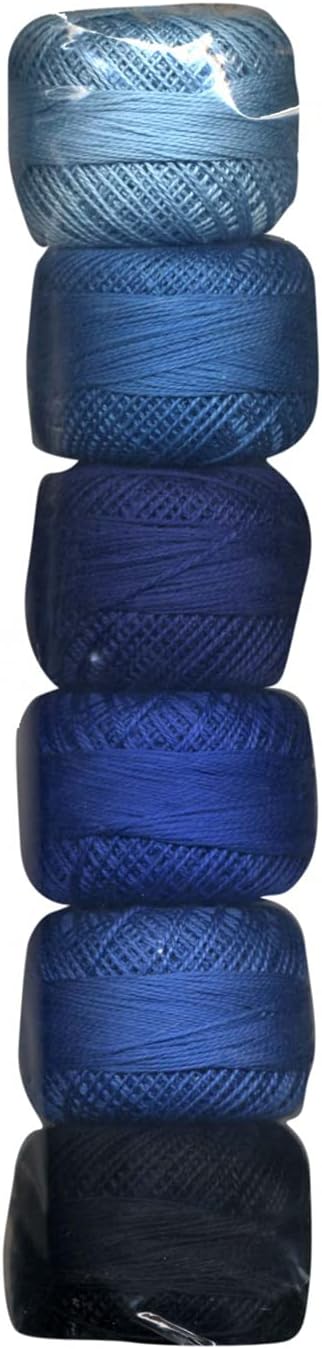 PresenciaFinca Perle Cotton Size #8 Thread Sampler Pack for Sashiko, Embroidery, and Quilting (Antique Sashiko)