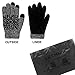 LETHMIK Kids Winter Knit Gloves Children Wool Lining Warm Gloves with Touchscreen Tech Black, One Size (Superior Elasticity)