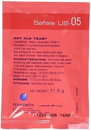 Safale US-05 (Six Packages, 11.5 g ea)