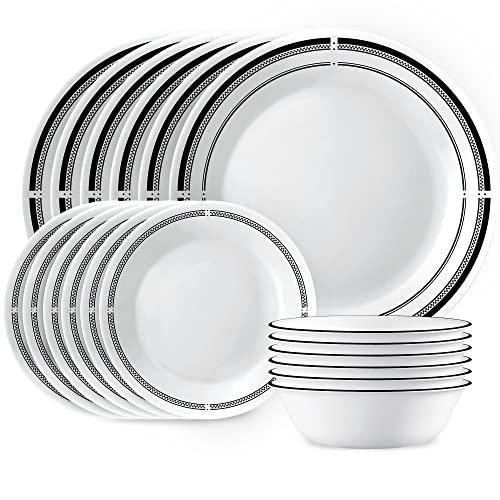 Corelle 18Piece Round Dinnerware Set, Service For 6, Lightweight Round