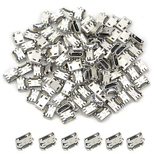 BGTXINGI 100PCS USB Type B Port Female Solder Plug 5 Pin SMD SMT Jack Socket Connector