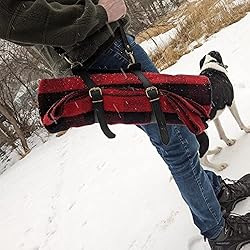 Walden Backyards Fireside Wool Blanket with Leather