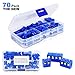 DIKAVS 70pcs 5mm Screw Connection PCB Terminal KIT KF301-40pcs 2Pin / 20pcs 3Pin/10pcs 4Pin (Blue)