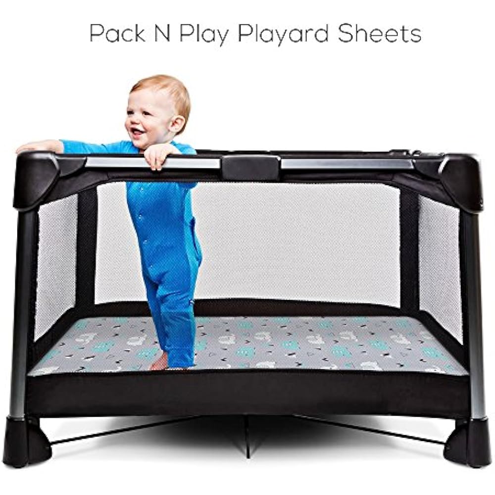 Pack N Play Stretchy Fitted Playard Sheet Set-Brolex 2 ...