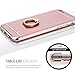 iPhone 6 Case,iPhone 6s Case,Myriann 3 in 1 Ultra Thin Hard Protective Luxury Case Cover for iPhone 6/iPhone 6s(4.7Inch)with 360 Degree Rotating Ring Kickstand(Rose Gold)