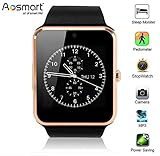 Bluetooth Smart Watch, Aosmart G88 Smartwatch for Android Smartphones (Gold)