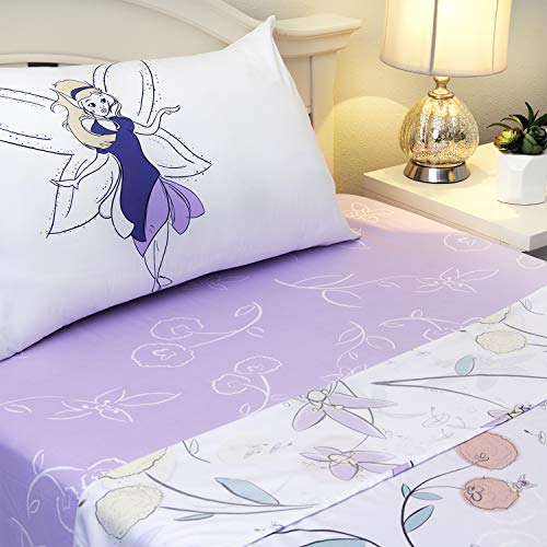 JumpOff Jo - 3-Piece Kids Twin Bed Sheet Set - Super Soft Durable Hypoallergenic, Breathable, Microfiber Polyester - Themed Bedding for Toddler Beds & Twin Beds - Fairy Blossom