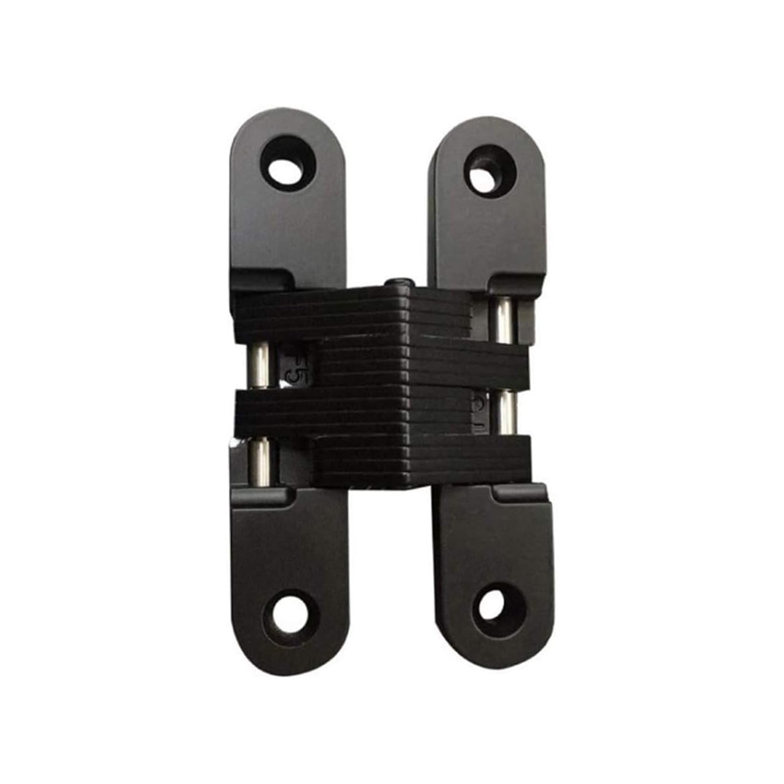 (1 Pair) Hidden gate Hinge Stainless Steel Invisible Door Hinges Concealed Barrel Wooden Box Black