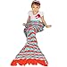 xjamus Colorful Mermaid Tail Blanket for Kids/Adults, Soft and Cozy Precision Knitting Sleeping Bag Camping, Orange