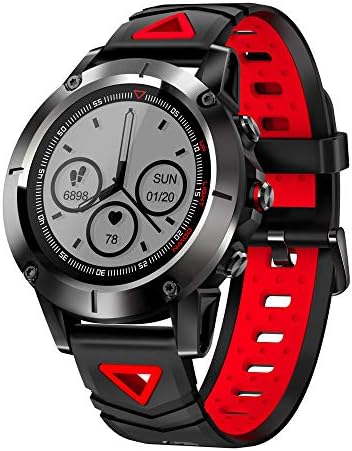 Moonuy G01 GPS Smart Watch Men IP68 Outdoor Sports Smartwatch for Men Waterproof Blood Pressure Bluetooth Wristwatch Sports Compass Fitness Monitor Tracker Smartwatch for Android iOS