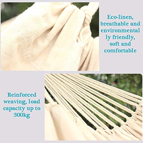 zxb-shop Schaukel Hängematten Outdoor Double Hammock Adult Kinderheim Schaukel Baumwolle und Leinen Hautfreundliche… – Bild 5
