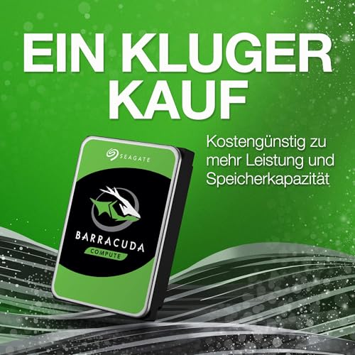 Seagate BarraCuda 4TB, Interne Festplatte HDD, 3.5 Zoll, 5400 U/Min, 256 MB Cache, SATA 6GB/s, silber, inkl. Data Rescue Service (ST4000DMZ04) thumbnail 3