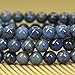 Amandastone Natural A Grade Dumortierite 6mm Round Beads Stretch Bracelet 7 Inch