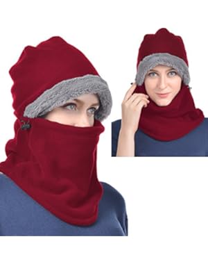 Balaclava Fleece Hood for Men or Women, UShake Heavy Fleece Unisex Balaclava, Ski Face Mask, Winter Warmer Protective...