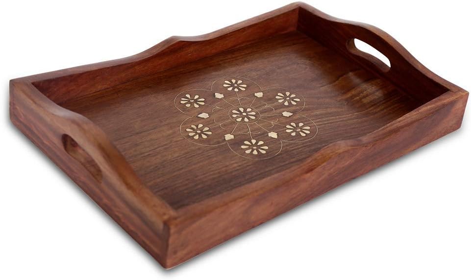 Amaze Shoppee Handmade Wooden Serving Tray for Kitchen,Dinning Table & Office Usage