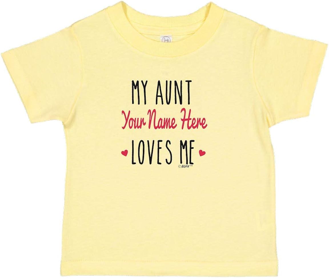 Personalized Gifts Kids Aunt Shirt Custom Name Gifts Aunt Toddler Juvy TShirt Clothing