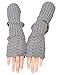 Novawo Women Fashion Arm Warmers Long Fingerless Gloves Winter Warm Knitted Gloves