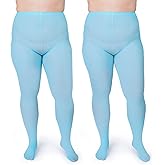 Silky Toes Plus Size Tights for Women | 60D Soft Opaque Comfort Fit Pantyhose | Black or Colored 1-2 pairs | 1X-8X