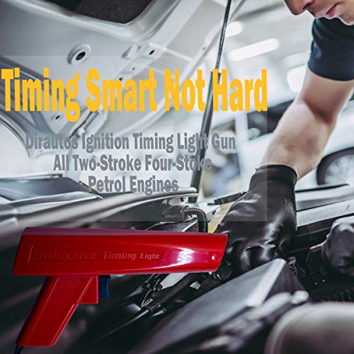 Engine Timing Light with Feeler Gauge 32 Blades,Inductive Timing Light Gun Timing Light Ignition Testers Engine Ignition Coil Tester for Car Motor Vehicle Motorcycle Marine Lawnmower Measuring Gap