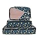 Hynes Eagle Travel Packing Cubes 3 Pieces Value Set Yellow Flower