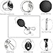 id Badge Holder with Lanyard Breakaway Safety Neck Office Lanyards Retractable Reel Clip Quick Release Detachable Buckle Black Lanyard for Men Women Keys PU Leather Vertical Card Holders Pack of 1