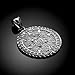 925 Sterling Silver Aztec Charm Mayan Calendar Pendant
