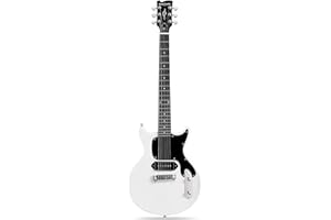 WESTCREEK GUITARS WestCreek DC Electric Guitar with 6 String, Solid Body Electric Guitar, Dog Ear P90 Pickups, Bone nut, Right Handed, 22 Frets, Slim C Neck, Roosewood Fretboard, Mahogany Body