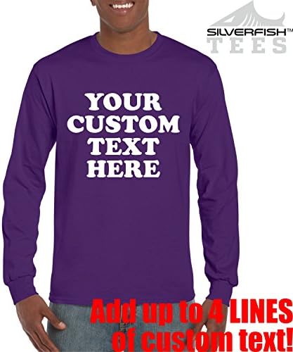 Customized YOUR TEXT HERE Personalized LONG SLEEVE T-shirts Unisex Youth/Adult Novelty