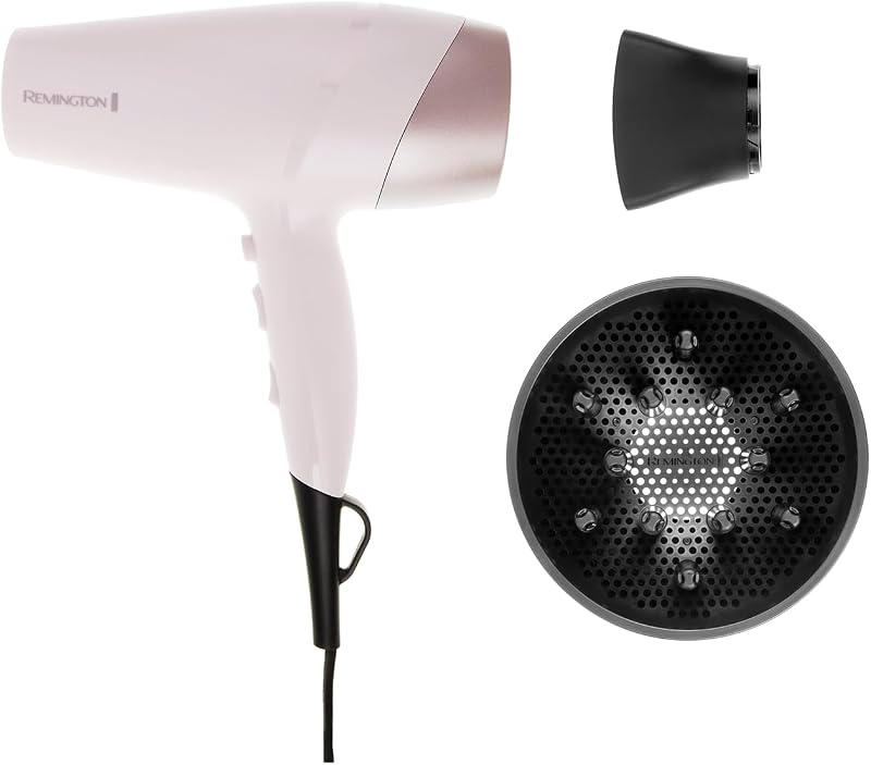 Remington Almond Allure Hair Dryer Ionic Conditioning 25% Faster Drying