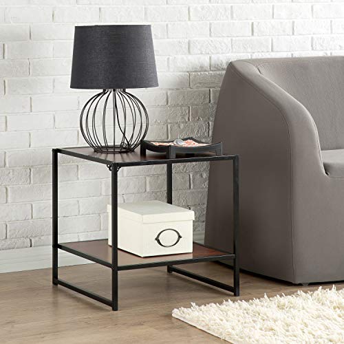 ZINUS Dane 20 Inch Black Frame Side Table / End Table / Easy Assembly