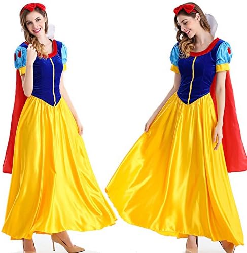 Laurel Mac Rebel Elegant Cute Adult Cosplay Dress Halloween Christmas Ball Costume Snow White (Large)