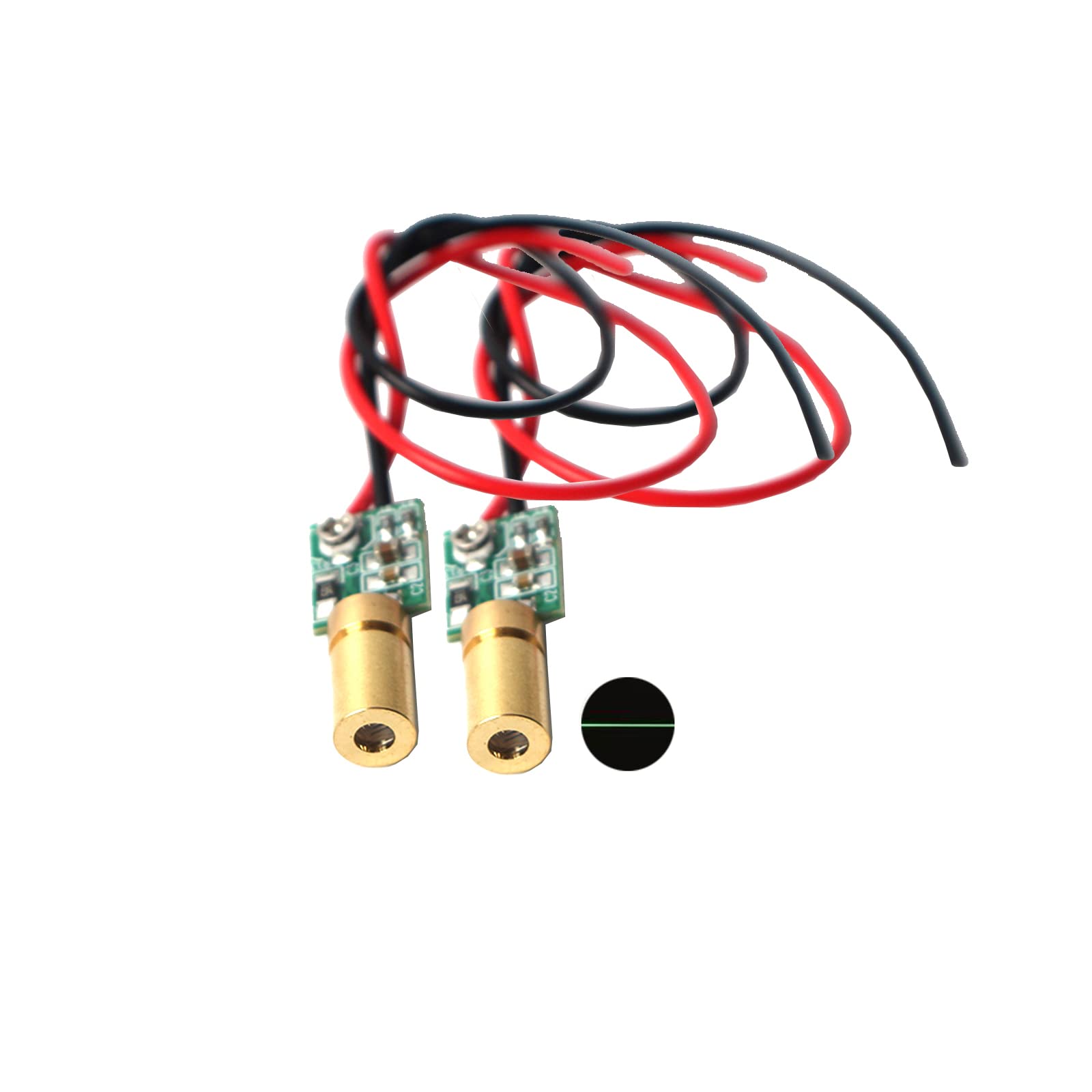 Green line Laser Module Industrial Laser Module Adjustable Focus (line-2pack)