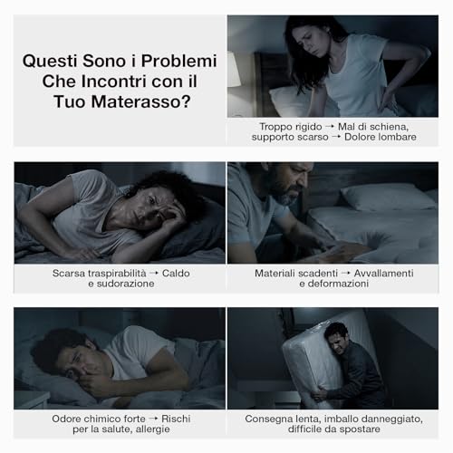 Novilla Materasso 160x190, Materasso Matrimoniale in Schiuma a Onde in Fibra di Bambù a 7 Zone, Assorbente e Traspirante Supporto Perfetto，Altezza 14cm | 7 Zone Ergonomic Support, Pressure Reduction, Removable Mattress Cover, Comfortable and Skin-Friendly