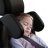 Heapany Car Headrest Pillow, Roadpal Adjustable Sleeping Headrest for Car Seat, Head Neck Support Rest Pillows for Kids Adults Travel, Only fit for Car Seat Headrest with Poles (Upgrade-Black)