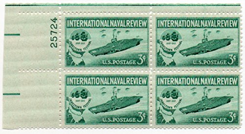 International Naval Review #1091 Plate Block of 4 x 3 US Postage Stamps