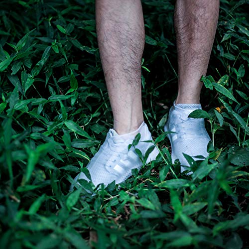 Matow Reusable Silicone Boot and Shoe Covers, Waterproof Rain Socks, Silicone Rubber Shoe Protectors for Indoor and Outdoor Protection - 1 Pair(2 PCS) (Medium, Clear White) - Thumbnail 3