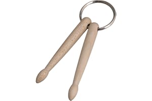 LOGYUES Homeswitch Wood Drum sticks Percussion Key Ring Chain Keyrings Mini Drum Sticks Keychain