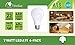 Bioluz LED 6 Pack 40 Watt LED Light Bulb (uses 6 watts) A19 LED Light Bulbs See Series Non Dimmable Warm White (2700K) Light Bulb 6-Pack